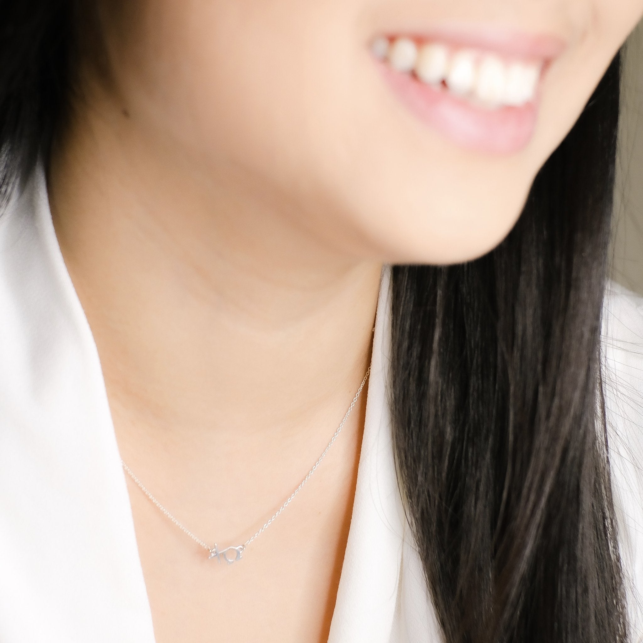 Silver Chi Omega necklace | mazi + zo sorority jewelry