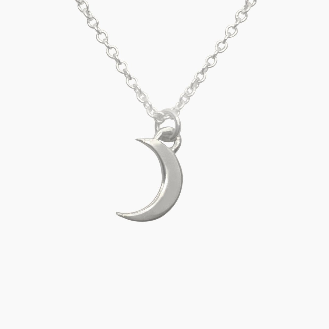 Sterling Silver Gamma Phi Beta Crescent Moon Necklace | mazi + zo sorority jewelry