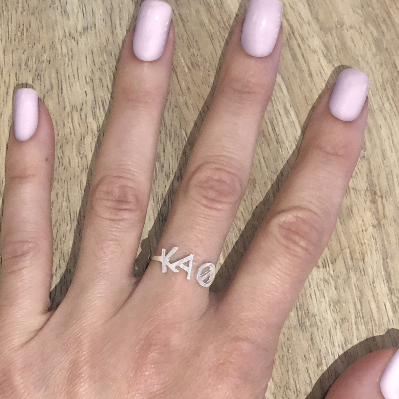 silver kappa alpha theta ring. We sell licensed sorority jewerly.