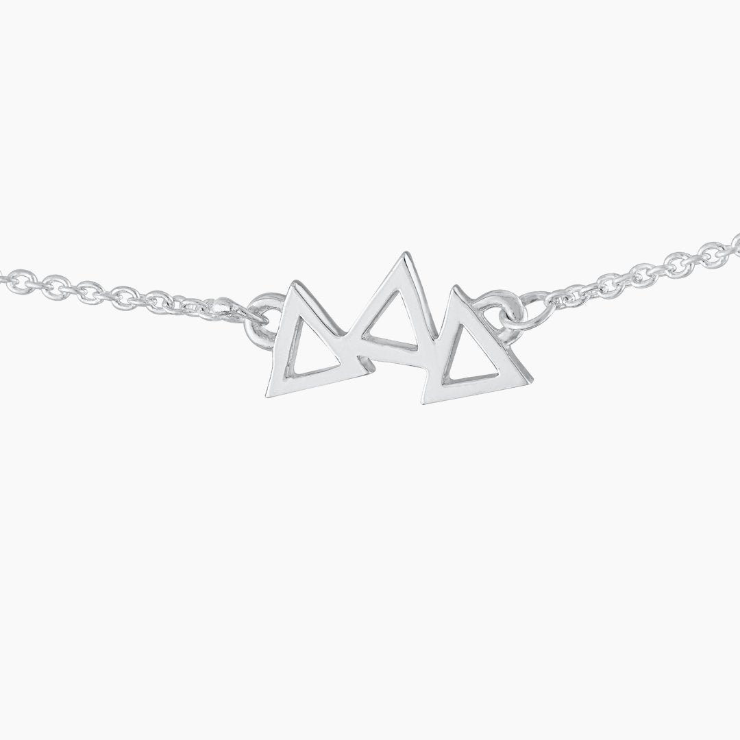 Silver TriDelta Necklace | mazi + zo sorority jewelry