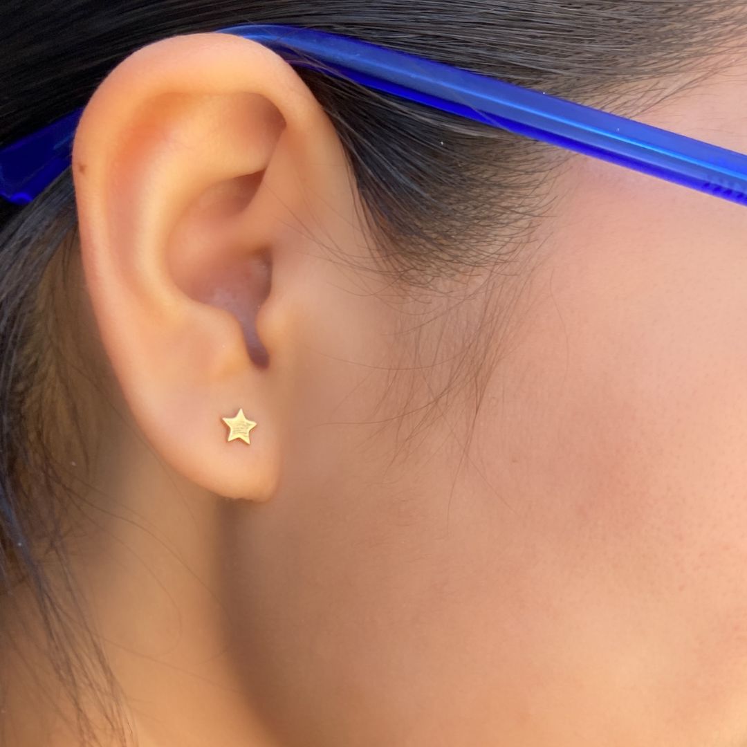 14K Gold Star Earring | mazi + zo jewelry