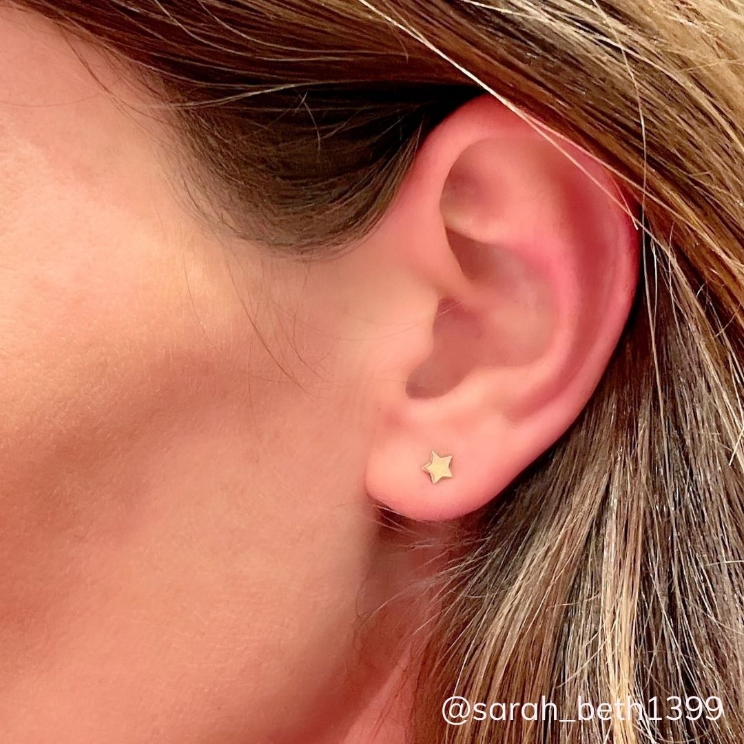14k Gold Star Earrings | mazi + zo jewelry