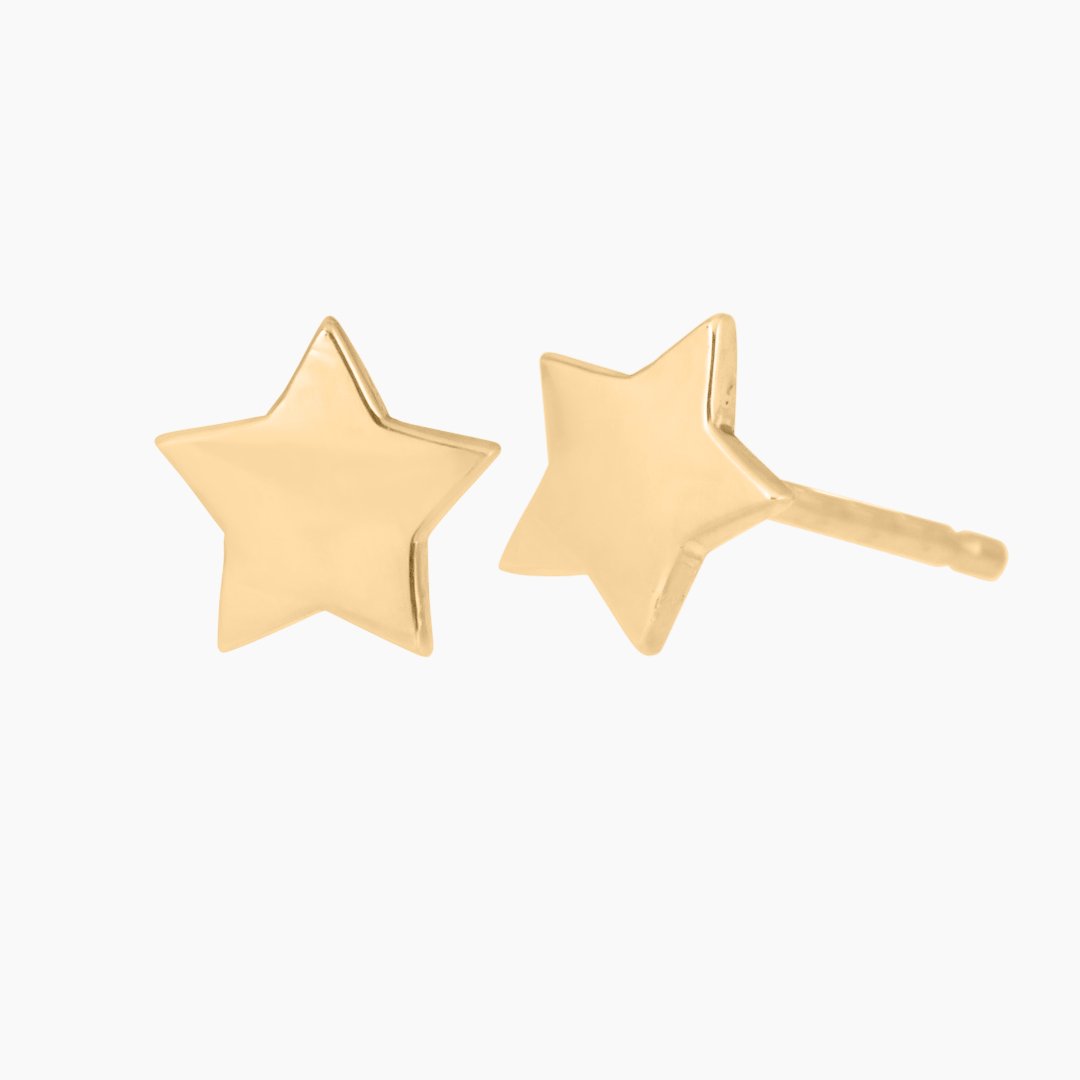 14k Gold Star Earrings | mazi + zo jewelry