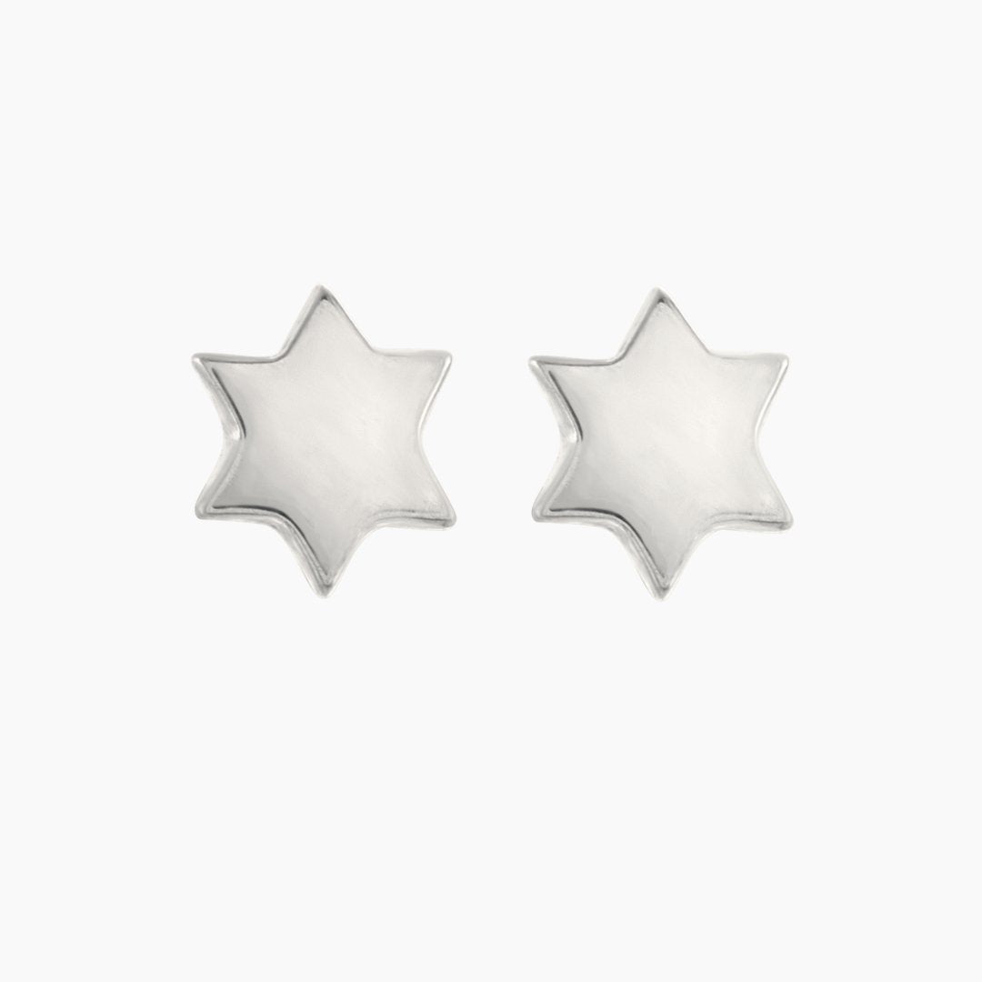 Sterling Silver Jewish Star Earrings | mazi + zo jewelry