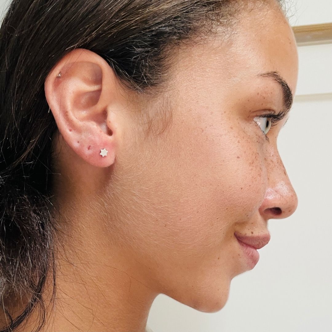 Sterling Silver Jewish Star Earrings | mazi + zo jewelry