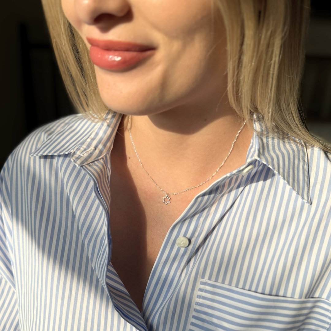 Star of David Necklace in Sterling Silver