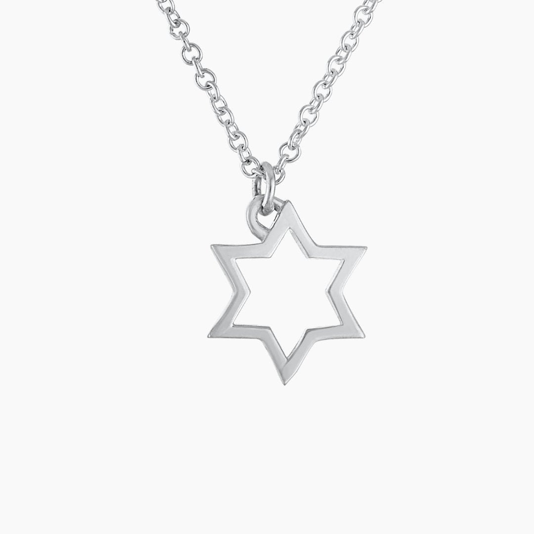 Sterling Silver Jewish Star Necklace | Star of David | mazi + zo jewelry