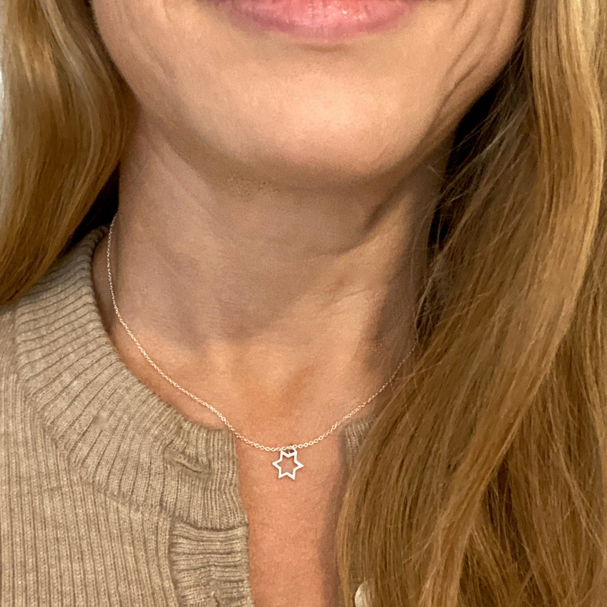 Sterling Silver Jewish Star Necklace | Star of David | mazi + zo jewelry
