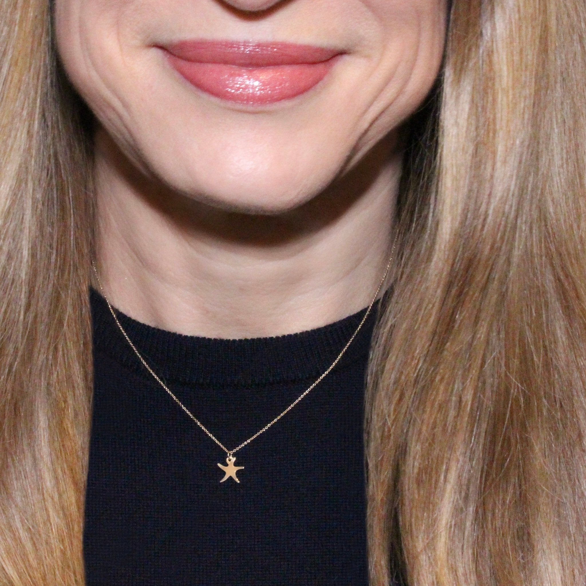 14k Gold Starfish Necklace | mazi + zo