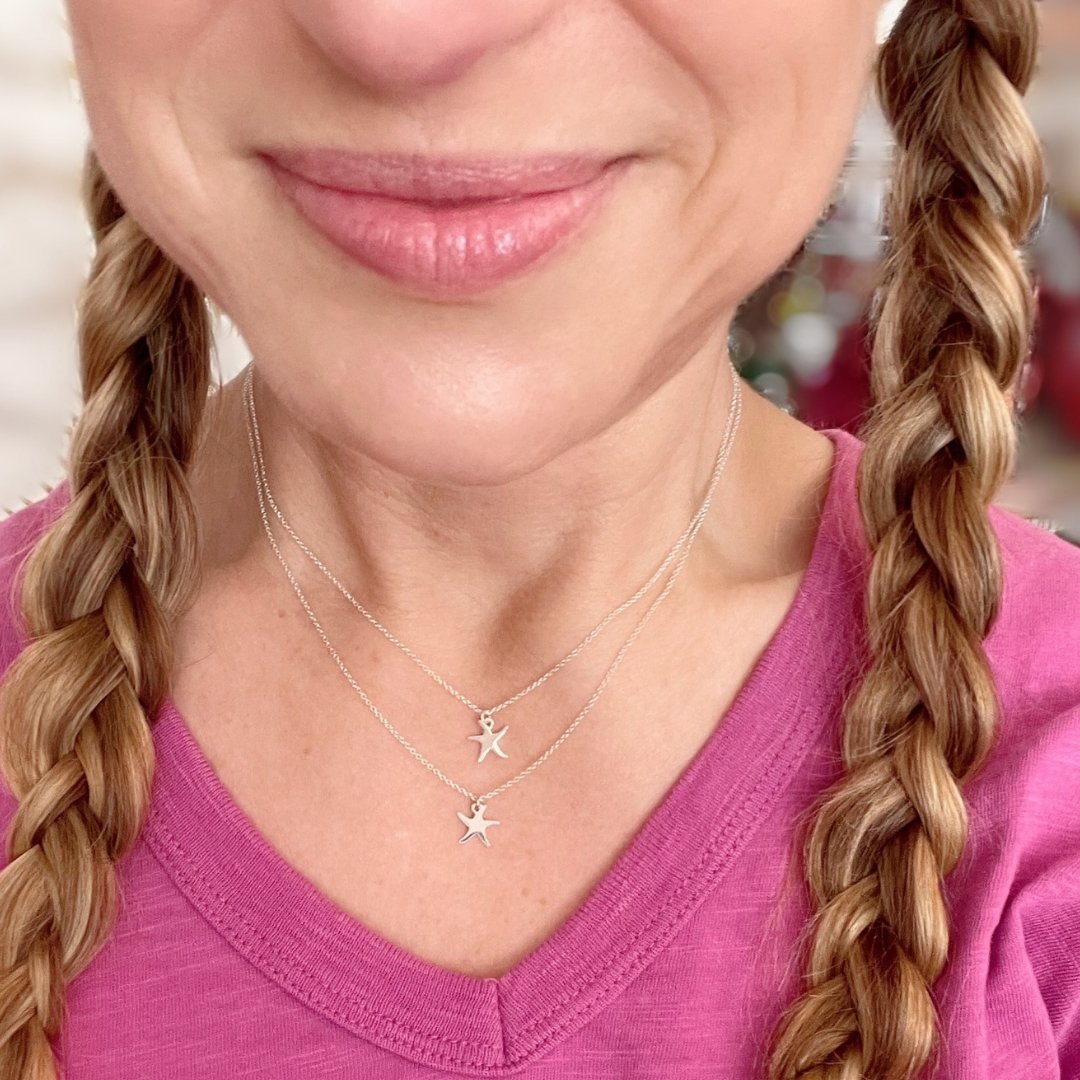 Sterling Silver Starfish Necklace | mazi + zo