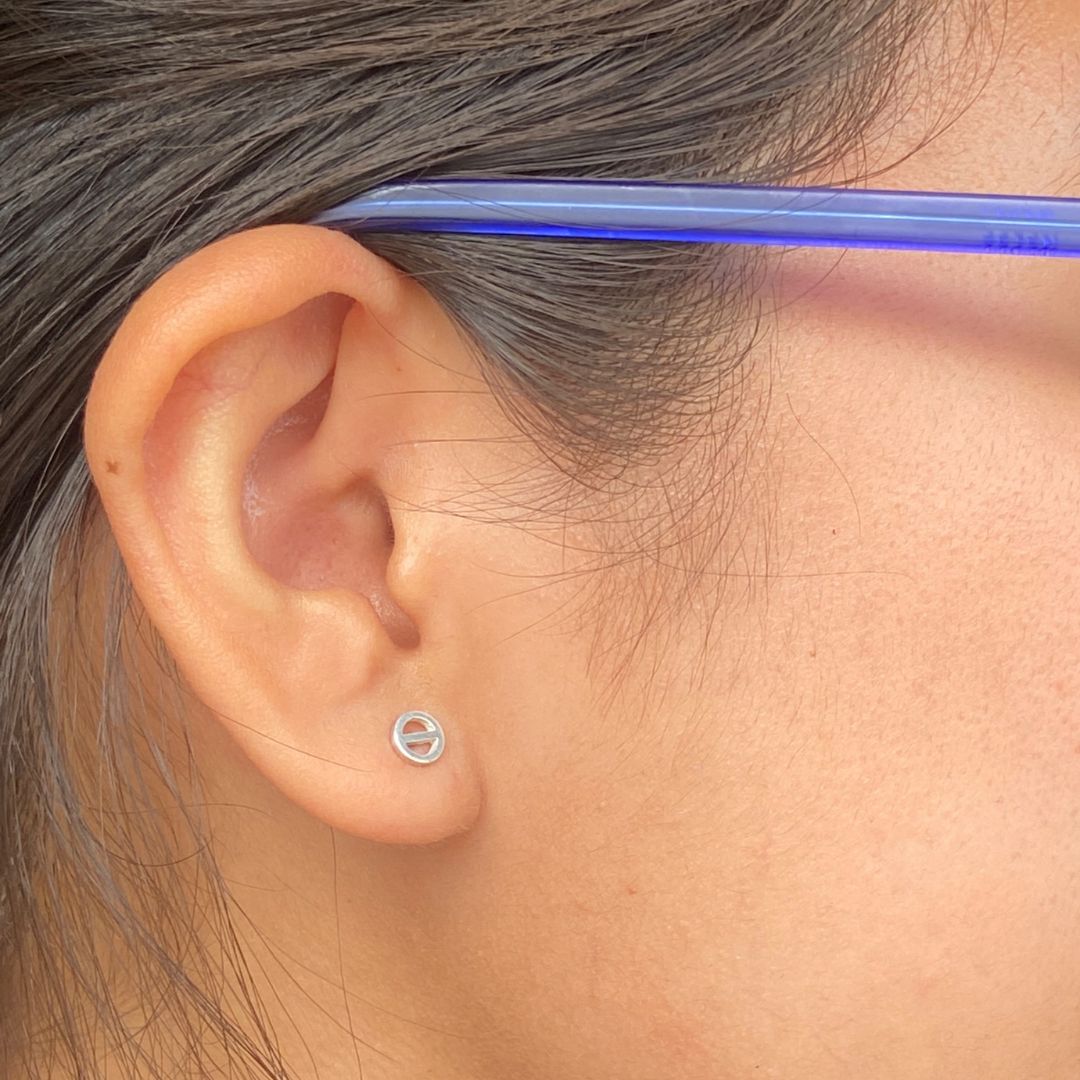 Sterling Silver Theta Earrings | mazi + zo sorority jewelry