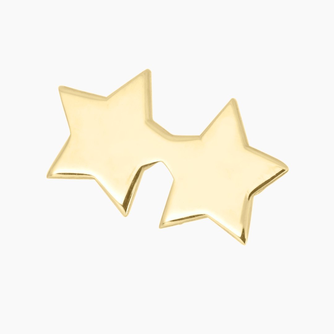14k Gold Kappa Alpha Theta Twin Star Earrings | mazi + zo sorority jewelry