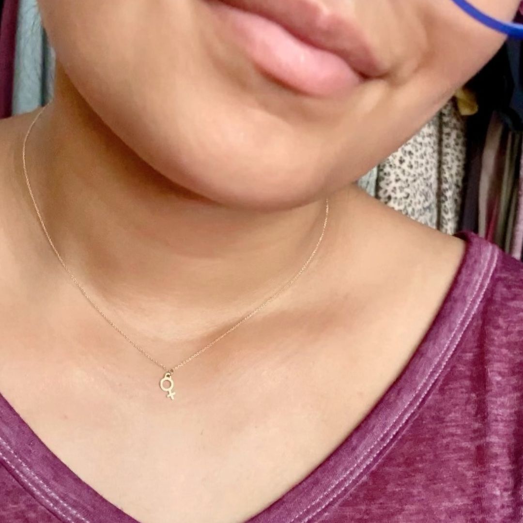 14k Gold Venus Necklace | Feminist Jewelry | mazi + zo jewelry