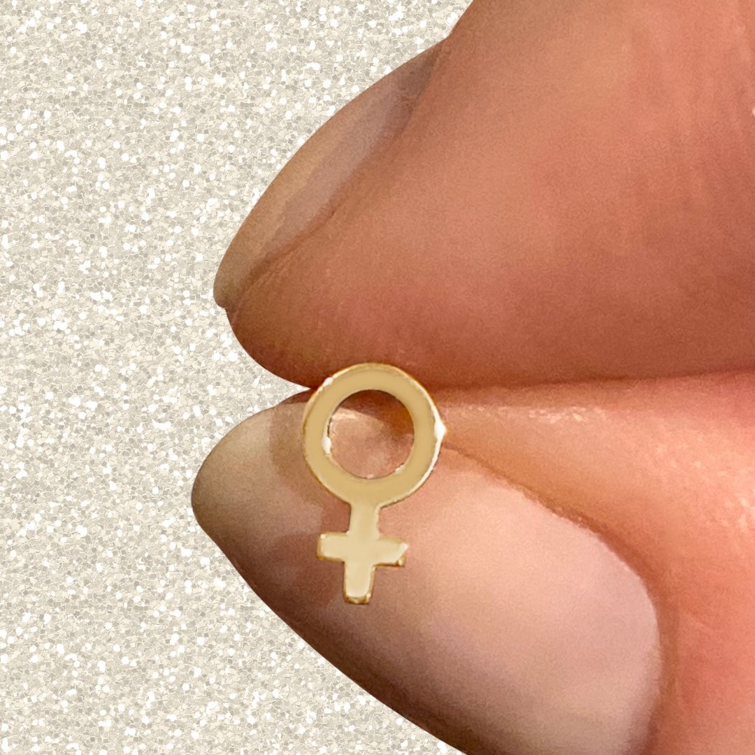 14k Gold Venus Symbol Earrings | mazi + zo jewelry