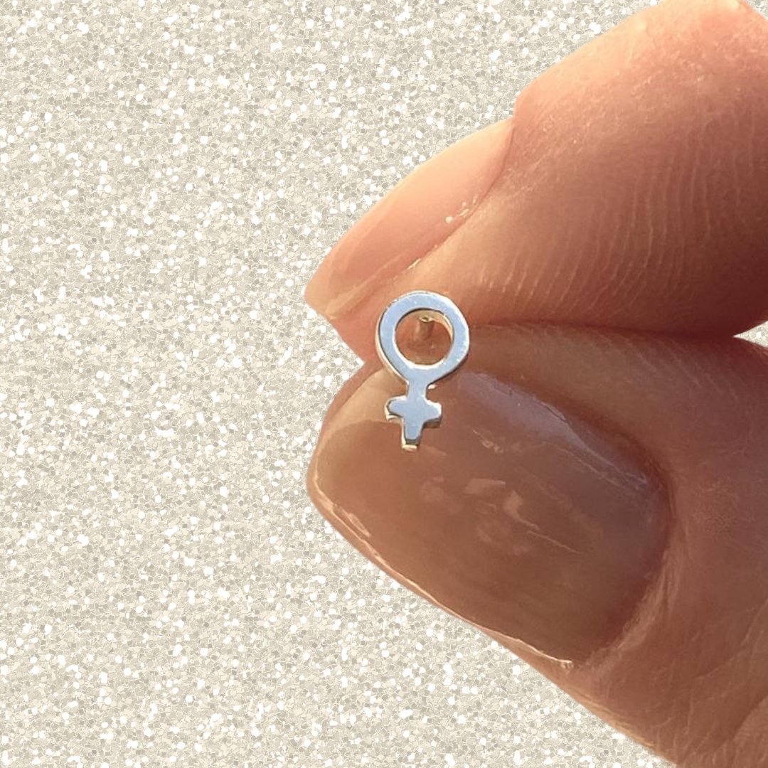 Sterling Silver Venus Symbol Earrings | mazi + zo jewelry