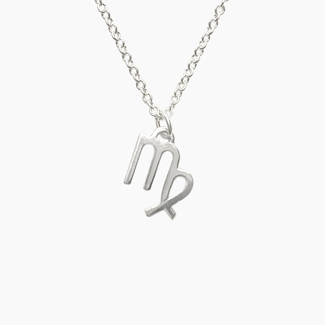 Sterling Silver Virgo Sign Necklace | Zodiac Necklace | Horoscope Jewelry | mazi + zo