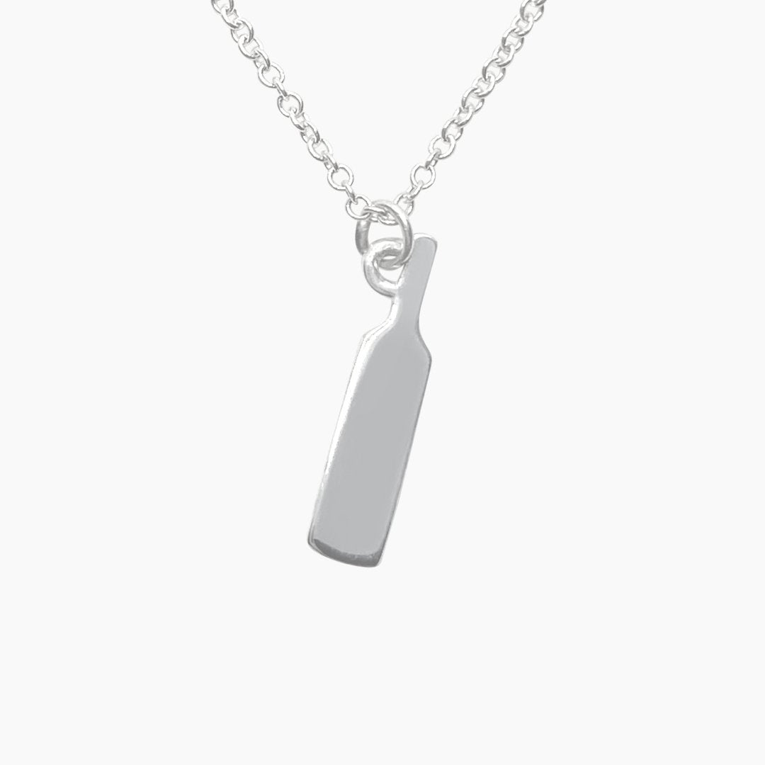 Sterling Silver Wine Bottle Necklace| mazi + zo