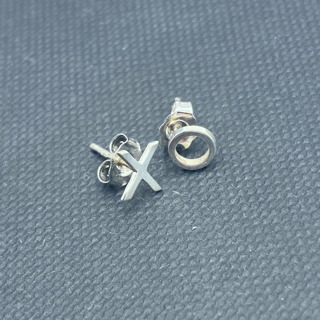 Sterling Silver XO Earrings | mazi + zo jewelry