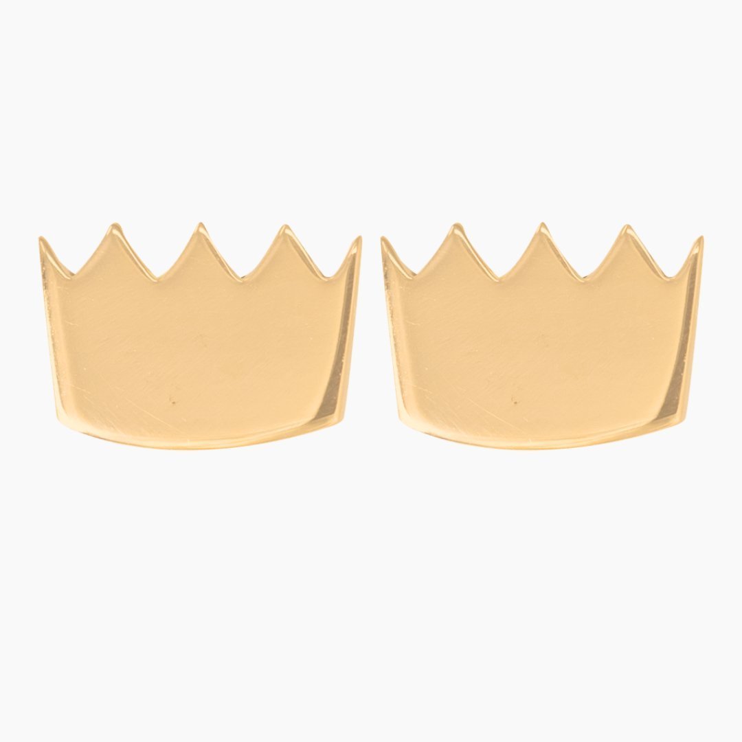 14k Gold Crown Earrings | mazi + zo jewelry