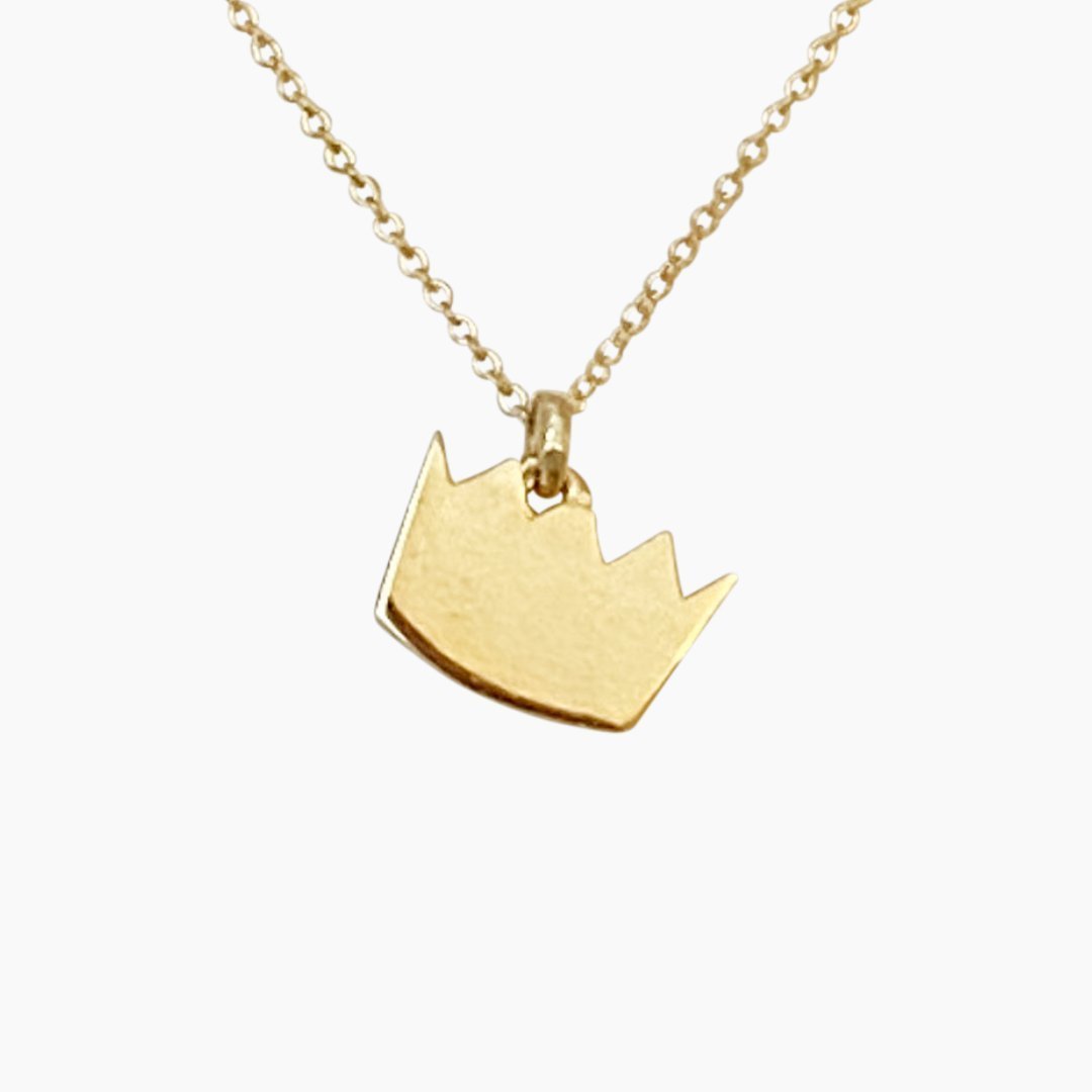 14k Gold Crown Necklace | mazi + zo jewelry