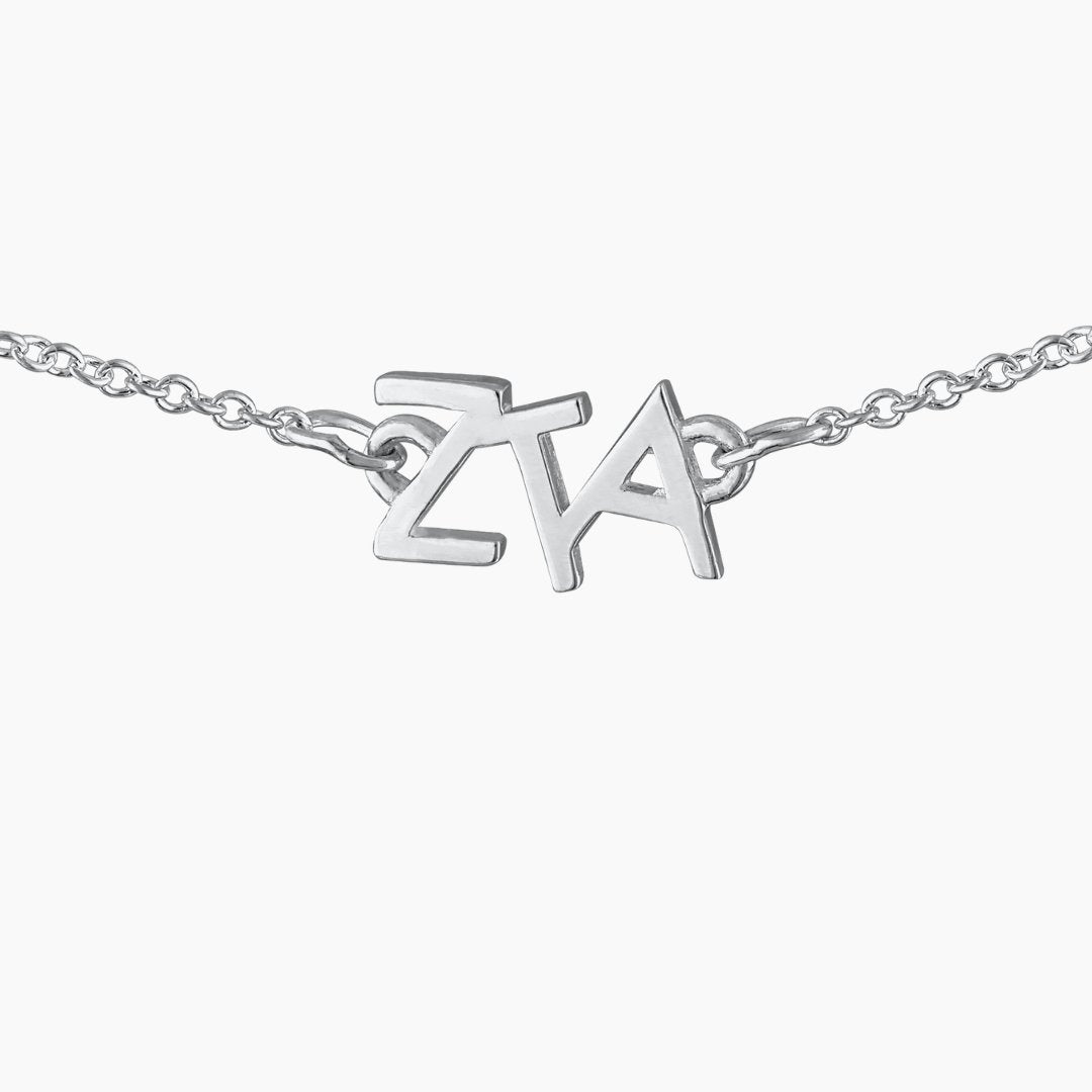 Sterling Silver Zeta Tau Alpha necklace | mazi + zo sorority jewelry