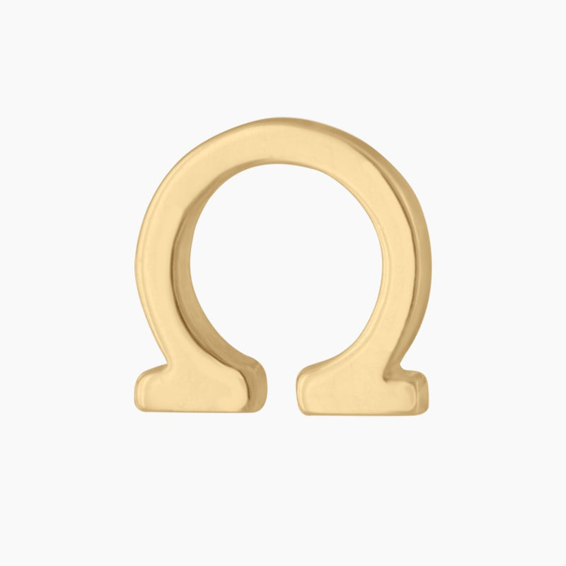 14k Gold Greek Letter Omega Earring | mazi + zo sorority jewelry