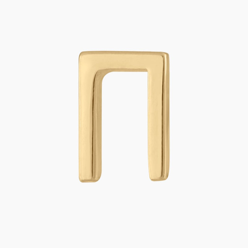 14k Gold Greek Letter Pi Earring | mazi + zo sorority jewelry