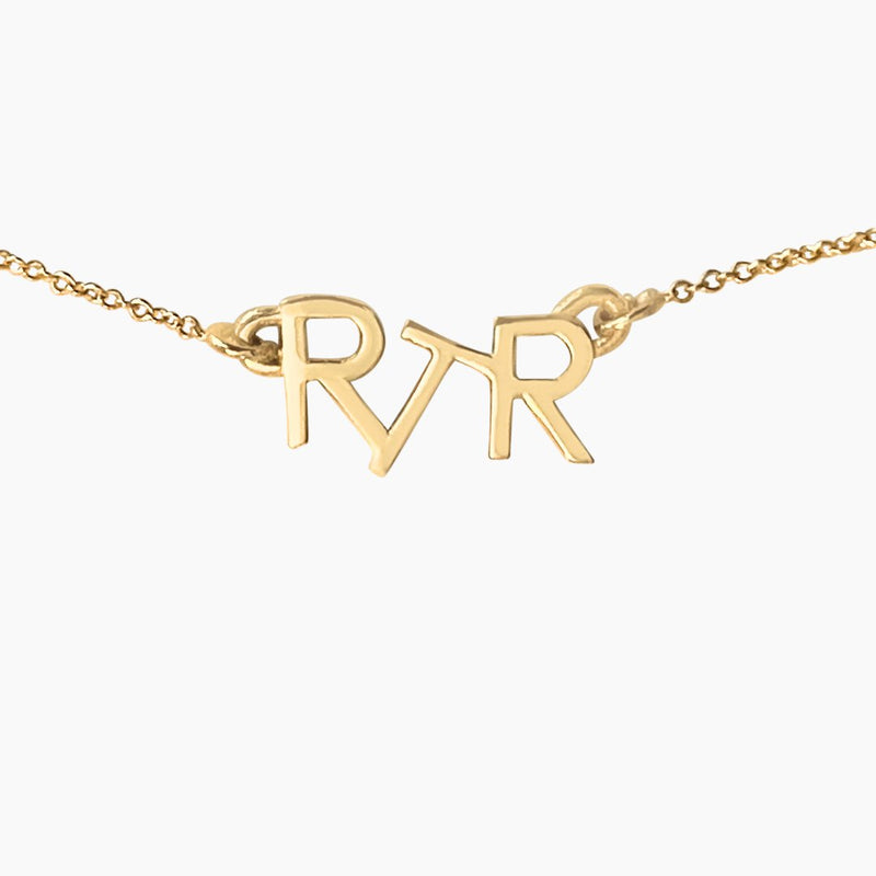 14k Gold RTR (Roll Tide Roll, University of Alabama, Crimson Tide) Necklace | mazi + zo